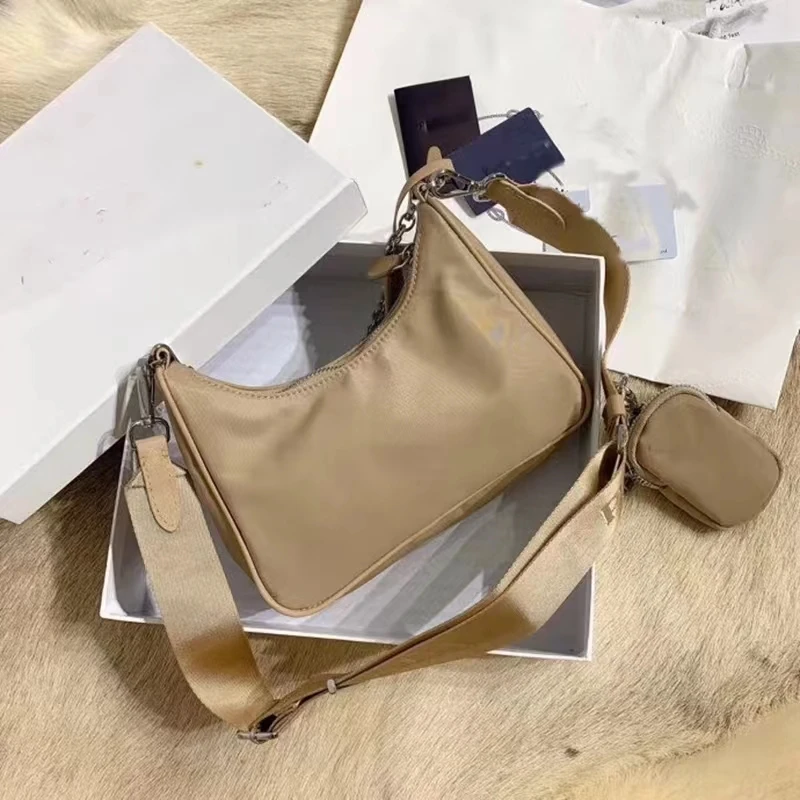 P 2023 Hobo bag three in one parachute waterproof cloth nylon chain messenger bag portable underarm bag