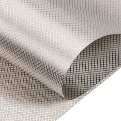 Geometric Style EMF Protection Fabric with RFID Shielding and WiFi Blocking Features - 1.1x 0.5M (GRAY)