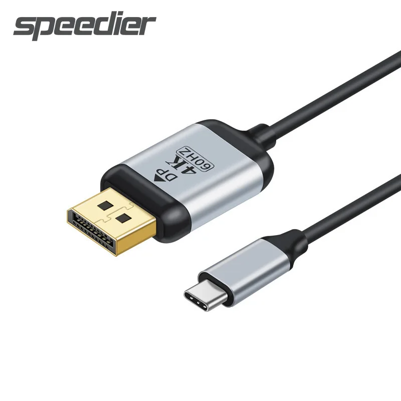 

Кабель-адаптер для видеоинтерфейса 1,8 м Type-C папа-DP папа, HD 4K @ 60 Гц USB 3.1 Type C вход к DP выход, зарядное устройство, тонкий кабель