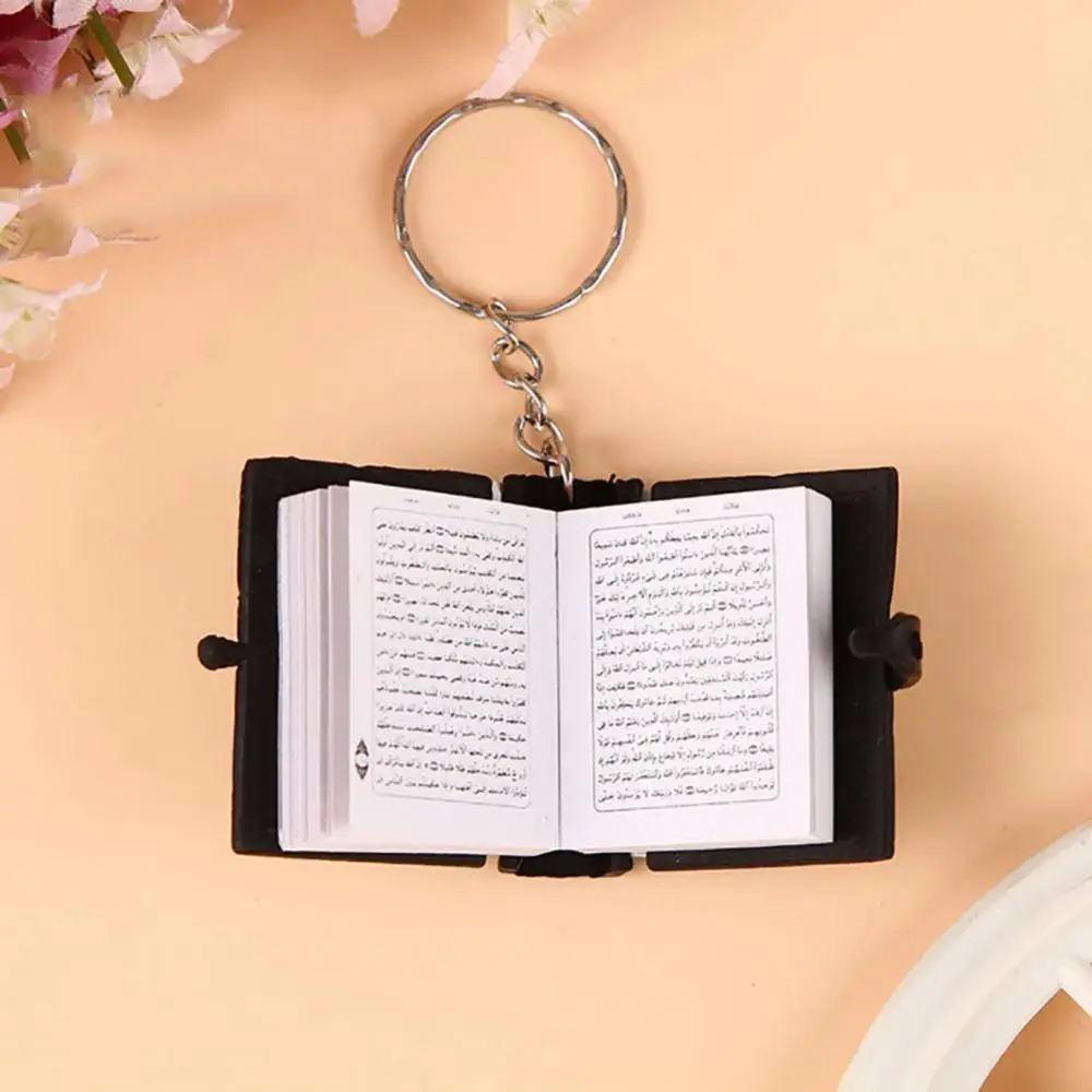 Unisex Mini Qurans Arabic Pendant Keychain Bag Car Hanging Key Ring Birthday Gift