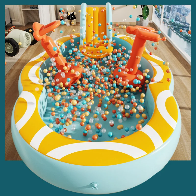Children's Inflatable Swimming Pool Baby Home Shade Slide Outdoor Baby Folding Commercial Large Family Paddling Pool 2