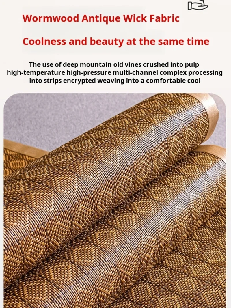 Cool Mat Bamboo Mat Summer Naked Sleeping Student Dormitory Mattress Foldable Ice Silk Mat Dual-Use Double-Sided Household - Image 3