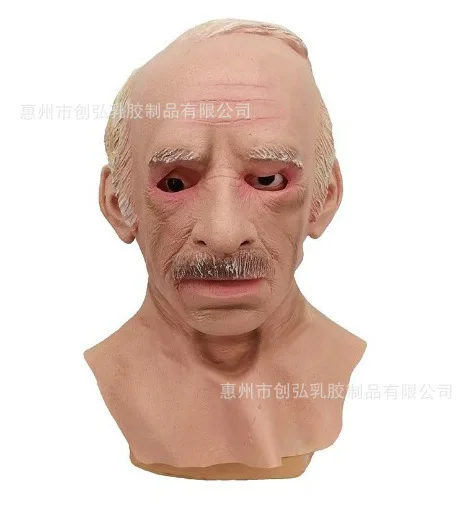thumbnail image 1 of Máscara de Cosplay de película Breaking Bad para Halloween, disfraz de anciano Calvo aterrador, divertido, tocado de látex, accesorios de rendimiento para fiesta, 1 of 5
