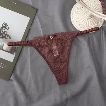 Underwear Transparent Girls Cotton Crotch Hollow Sexy Underpant Flower G-strings Female Briefs Panties Lace Thong