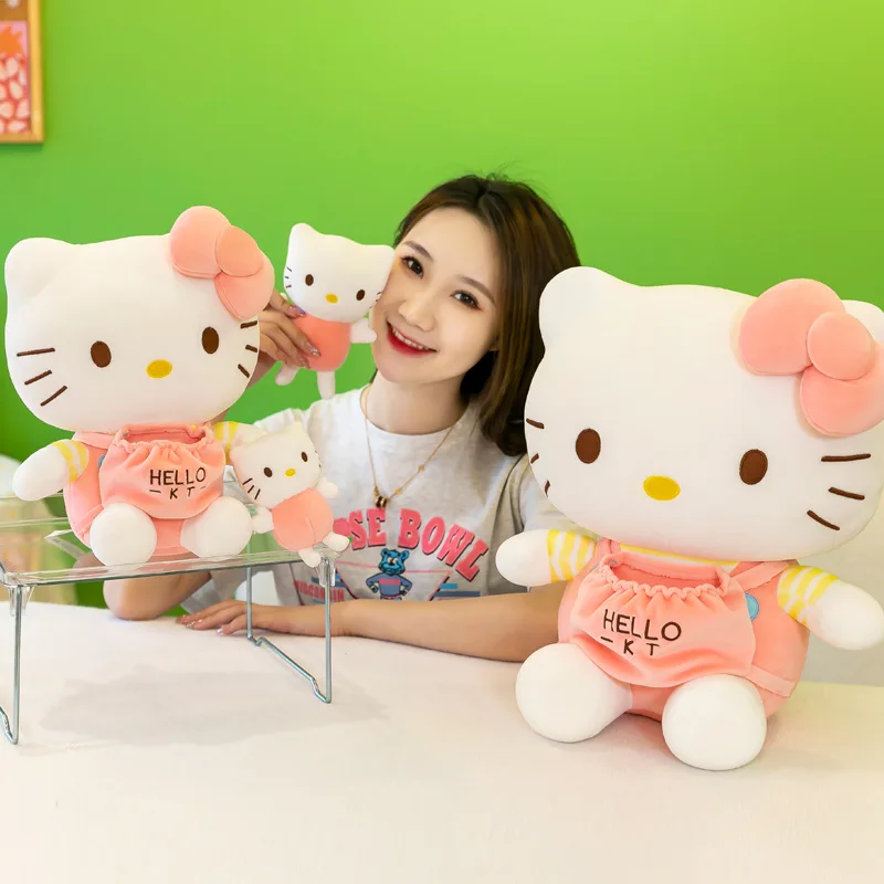 Peluche Hello Kitty Sanurgente, 20cm, Kawaii, pour enfant, oreiller,  classique, posture debout, décoration d'intérieur, cadeau pour fille