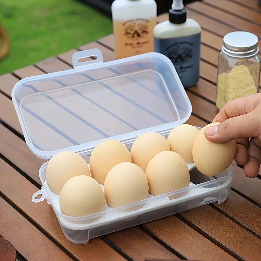 Portable Eggs Box Case Shockproof Egg Holder Kitchen Container Case Transparent Kitchen Organizer For Outdoor Camping Picnic 2