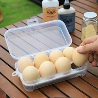 Portable Eggs Box Case Shockproof Egg Holder Kitchen Container Case Transparent Kitchen Organizer For Outdoor Camping Picnic 2