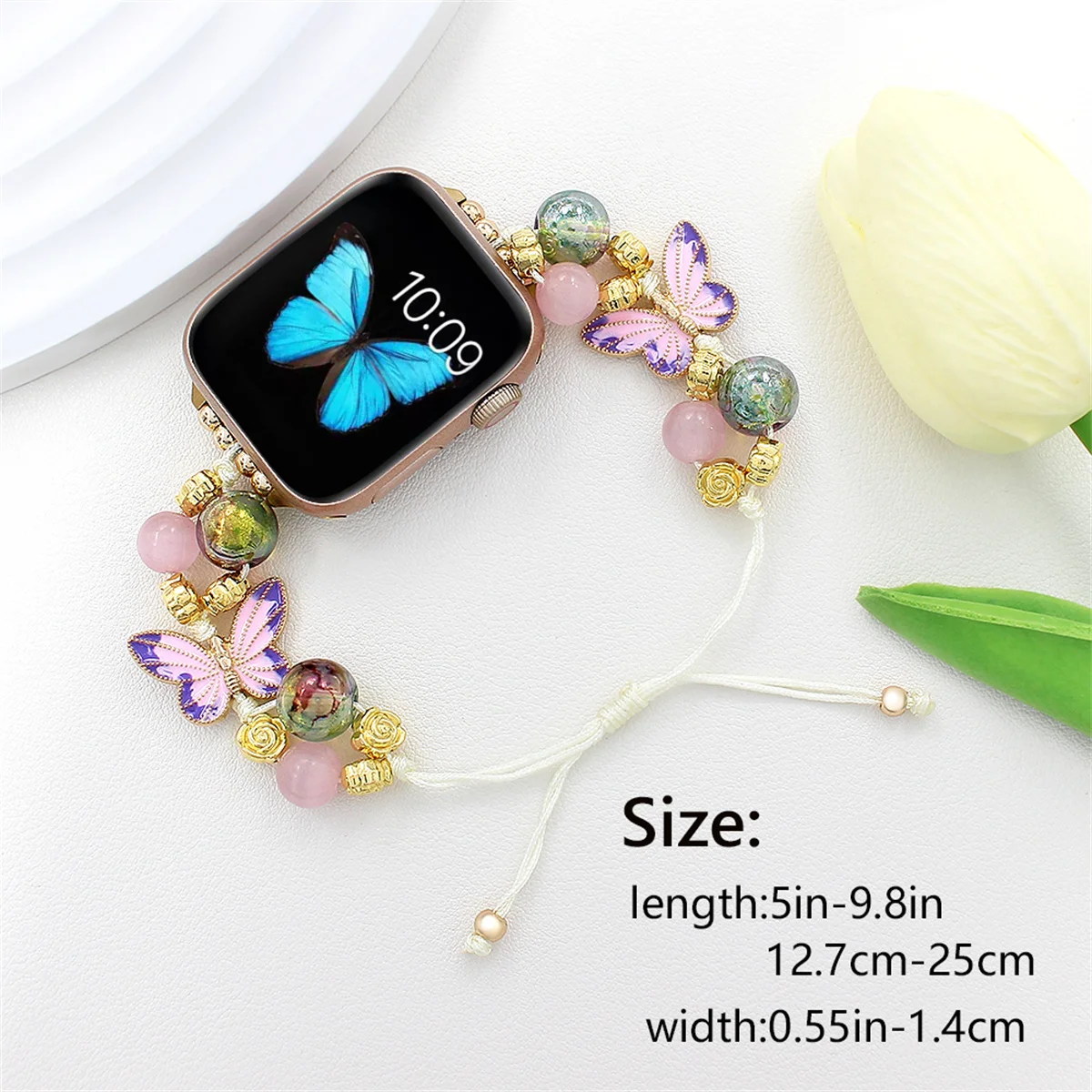 Bracelet de montre à bijoux pour iWatch Ultra 2 Series 10/9/8/7/6/5 Bracelet de montre tendance 42/44/45/46/49 mm 38/40/41 mm_voghion.com