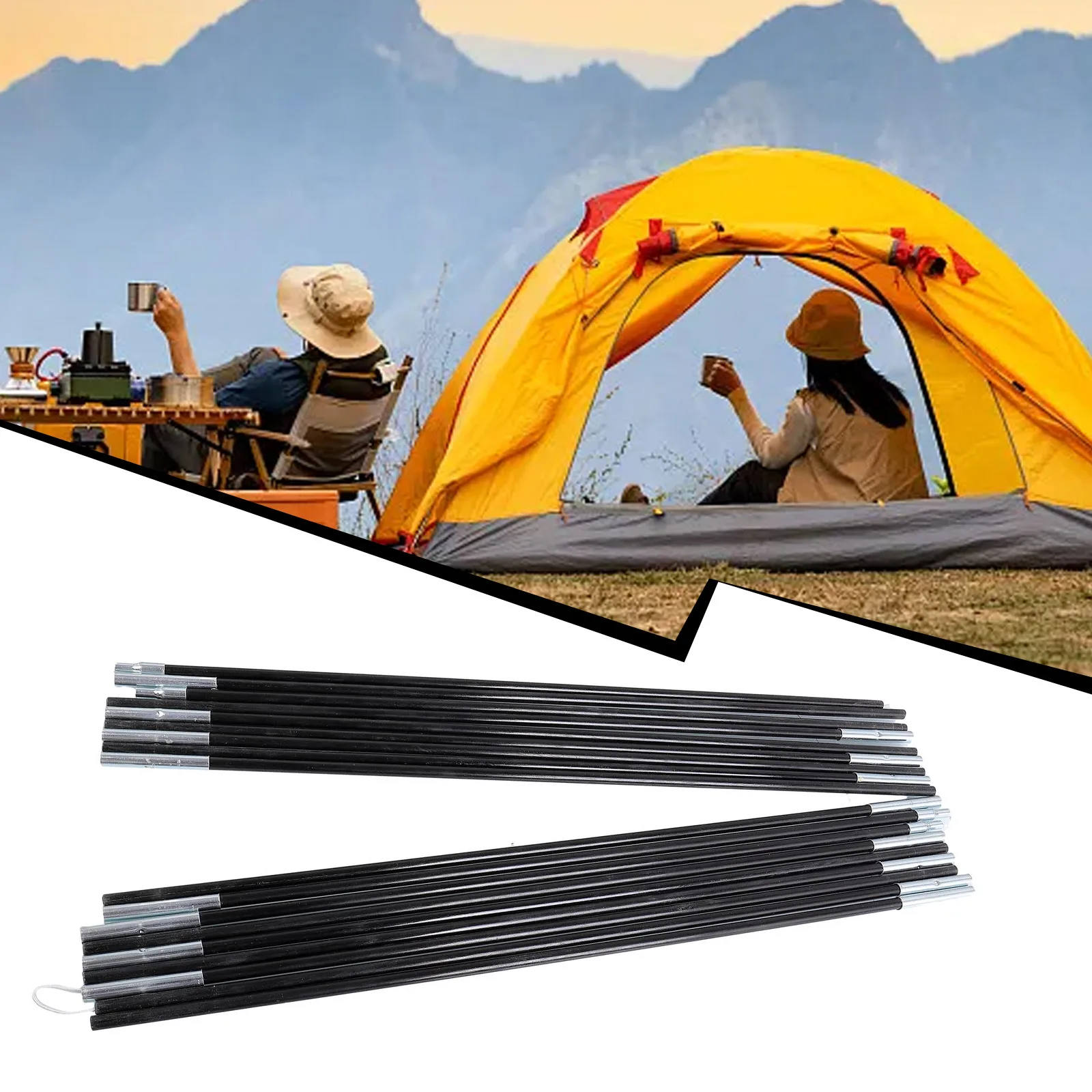 

1 Pair Tent Rod 3.0m-4.9m Fiberglass Camping Tent Pole Bars Outdoor Support Rods Awning Frames Kit Camping Tent Accessories Part