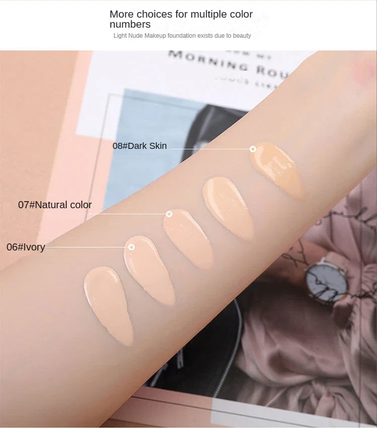 Durable Waterproof Matte Foundation Matte Oil Control Concealer Foundation Cream Moisturizing Waterproof Finish liquid foundation makeup cream waterproof foundation