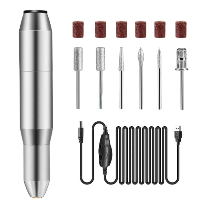 

20000RPM Professional Electric Manicure Machine USB Nail Drill For Acrylic Nail Gel Polish E-file Milling Nail Files Accessories