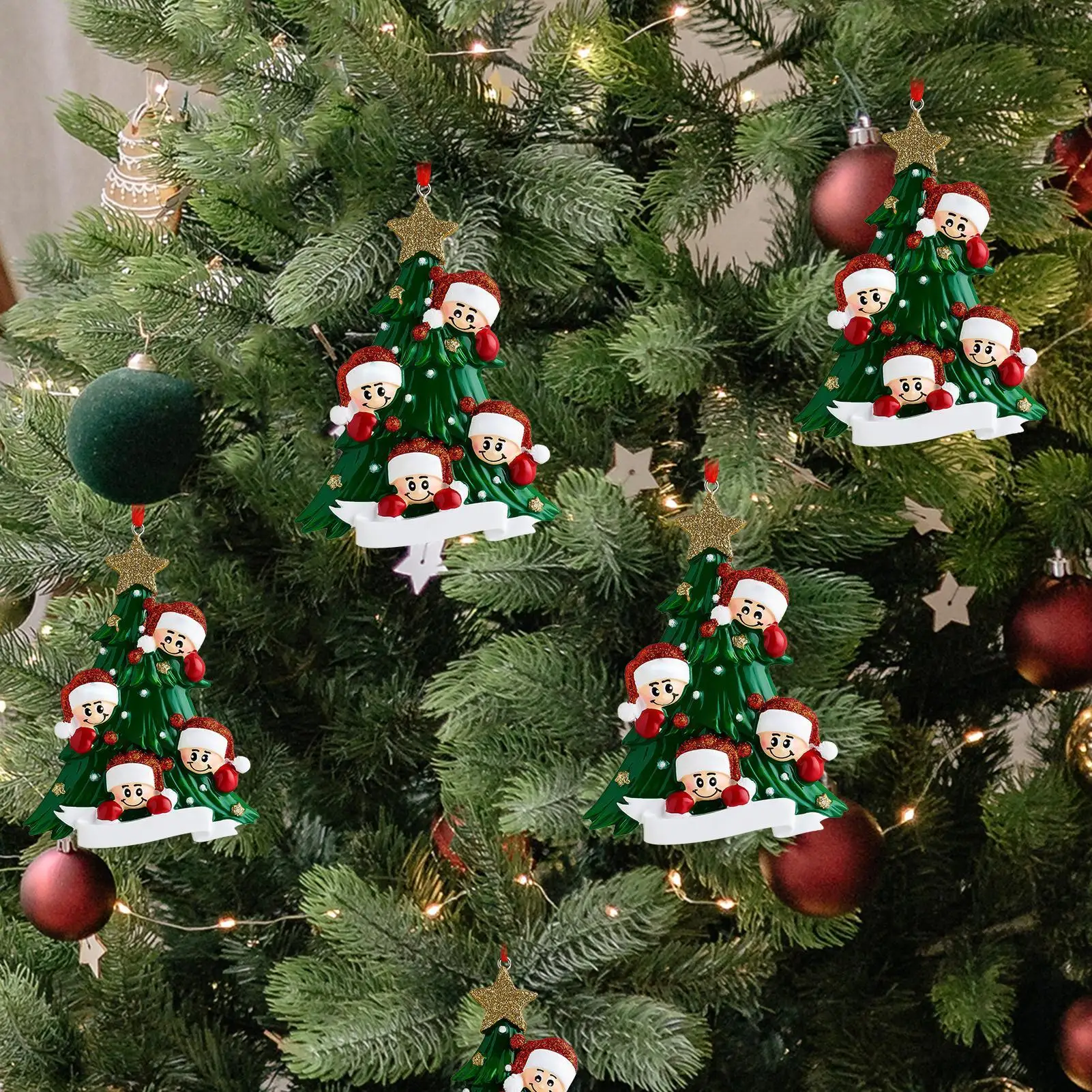 Christmas Tree Decorations Little Figurine Holiday Tree Pendant Handmade Christmas Ornament For Indoor Outdoor Party Gathering