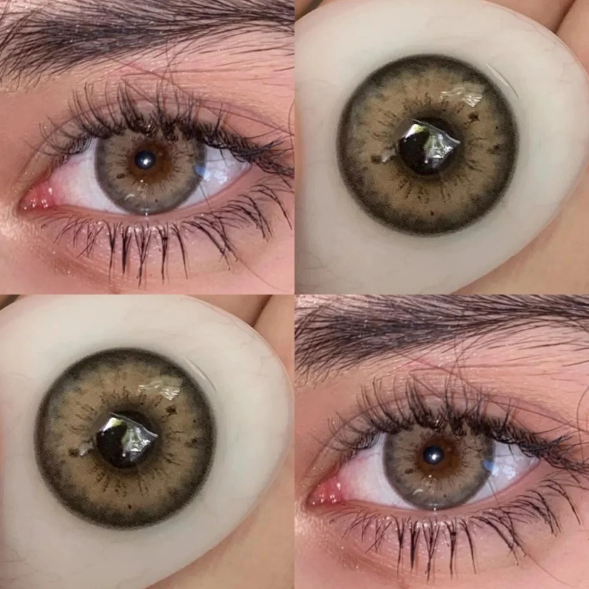 VISUASHOW Unspoken Brown Yearly Disposable Colored Contacts
