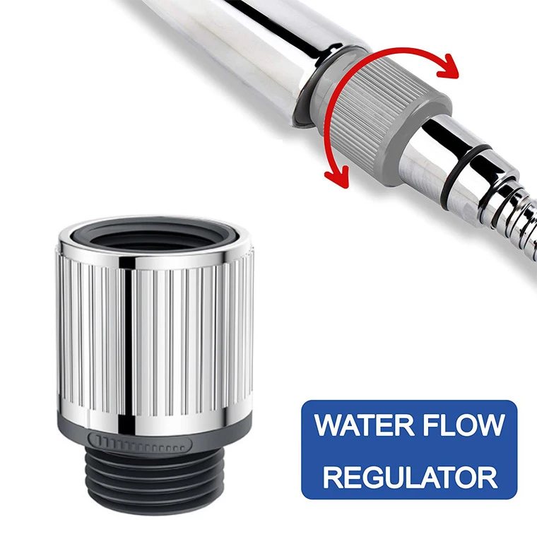 Bathroom Water Flow Restrictor Control Valve for Showerhead Faucet Rotatable Water Flow Adjust Water-saving Tool for Shower Head