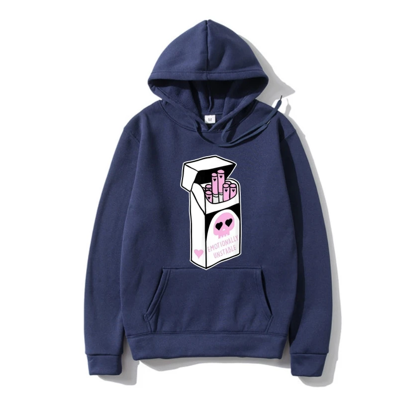 

Emotionally Unstable Kawaii Pastel Goth Cigarette Men'S Outerwear Autumn S-3Xl Digital Printed Hoody Hoodie
