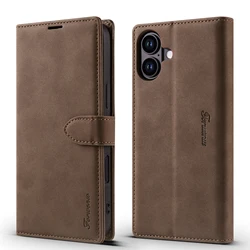 Luxury Retro PU Leather Flip Wallet Phone Case with Magnetic Closure - iPhone 12 Pro (Brown)