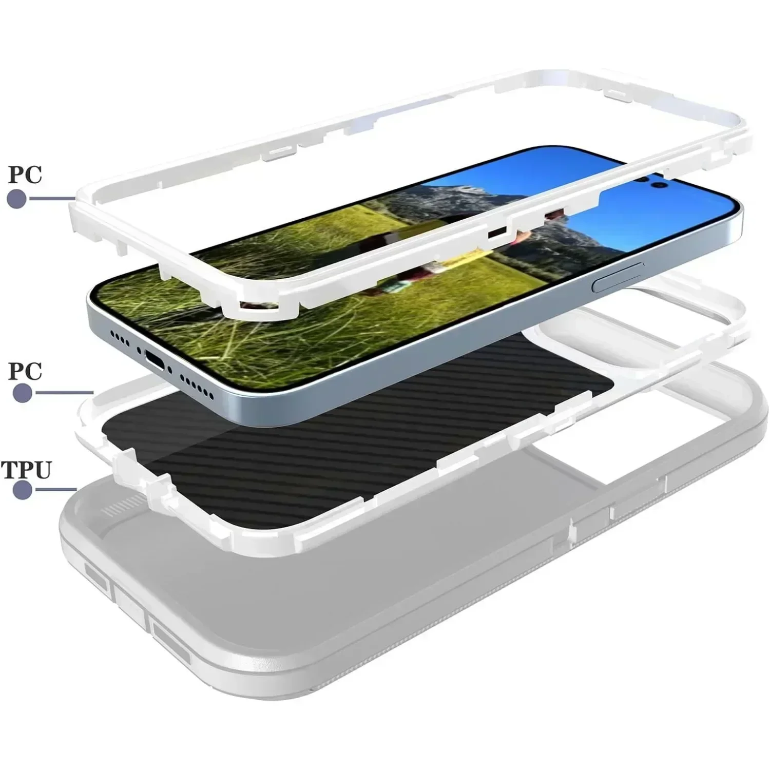 Premium Heavy-Duty Rugged Defender Case - Military Grade Anti-Drop Protection Cover