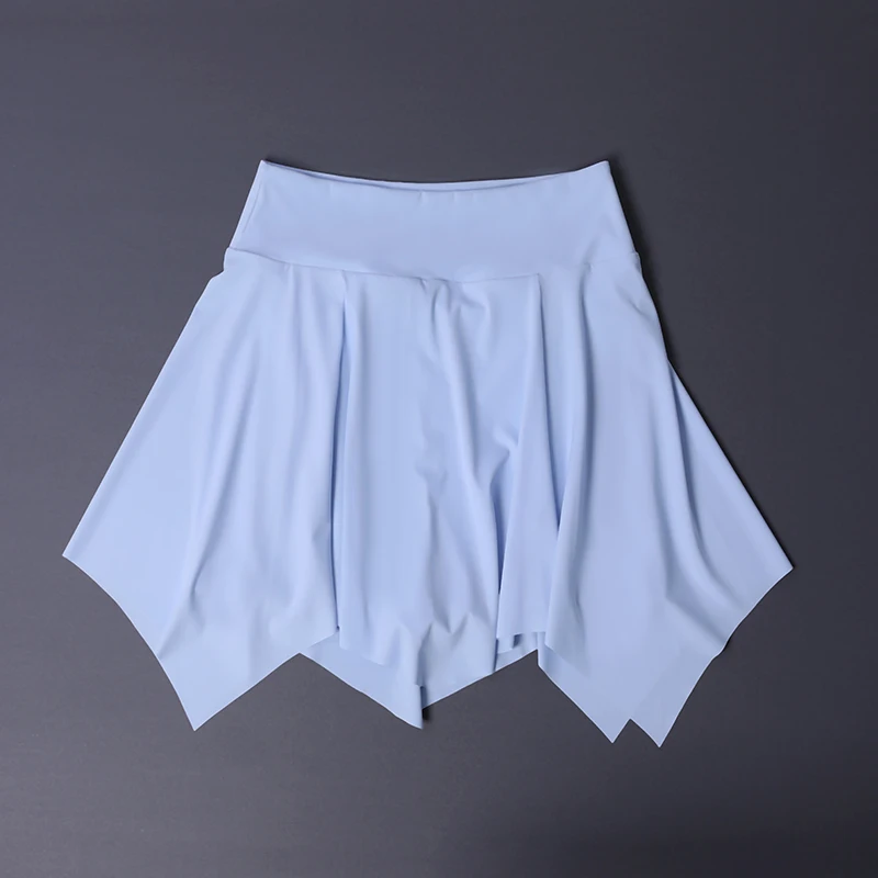 Women's Mint Green Asymmetrical Sport Skirt - Quick-Dry