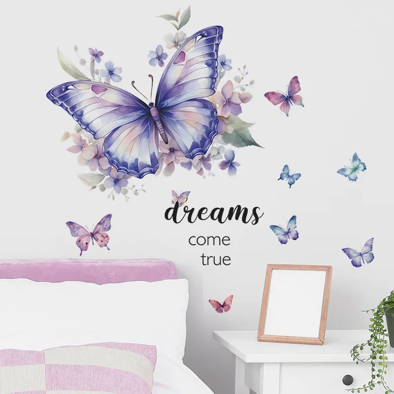 Butterfly-Wall-Stickers-Decoration-for-Bedroom-Living-Room-Self ...
