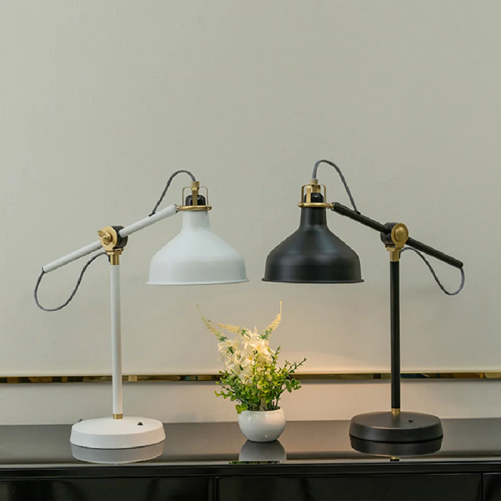 

Black lamp personality modern rotatable living room bedroom decoration reading E27 lighting