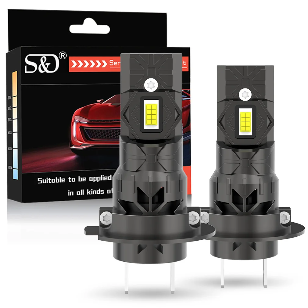 Ultra-Bright LED Headlight and Fog Lamp Bulbs - 30000LM, 6000K, Turbo Design