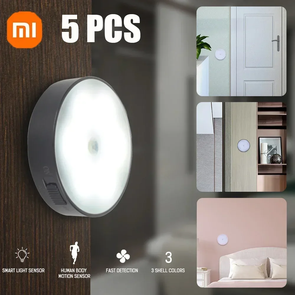 Xiaomi Nachtlicht führte mit Pir Bewegungs sensor wiederauf ladbare USB-Küchen schrank Nacht lampe für Schlafzimmer Raum dekoration