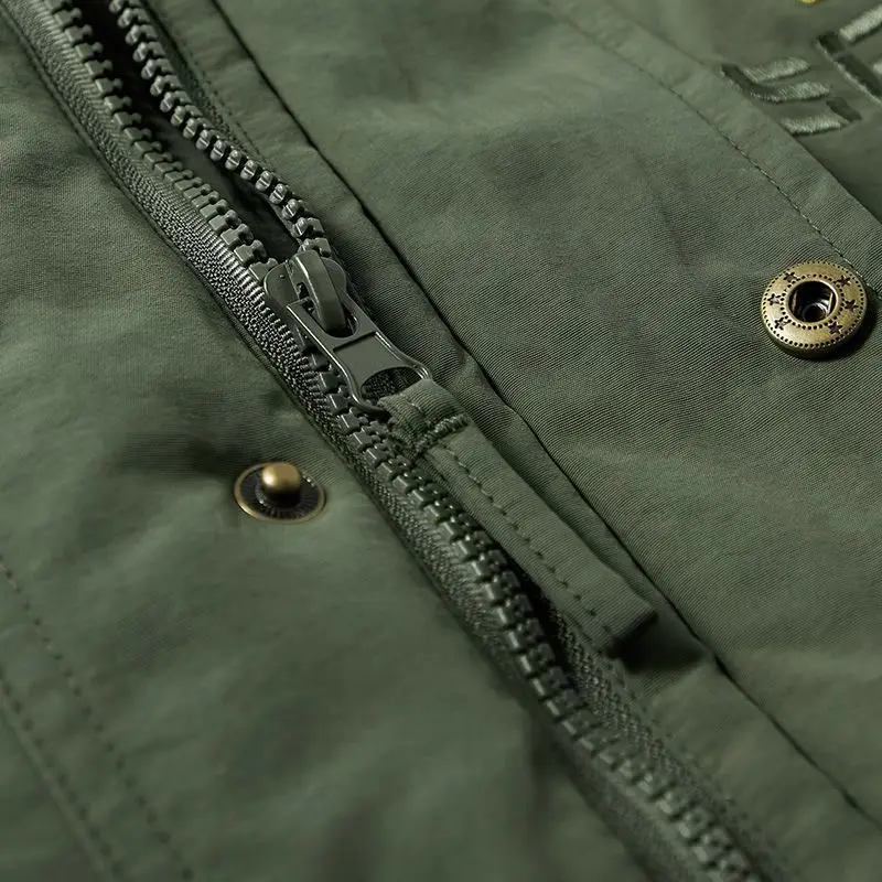 2023 Winter New Men Cotton-Padded Coat thicken warm outwear loose large size parkas Mid length version hooded outcoat