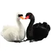 Simulation Animal  Swan Plush Toy Lifelike Swan 25 CM  10'' Penguin 22 cm Soft DollsRealLife Black White Swan Peluche Dolls Kids 1