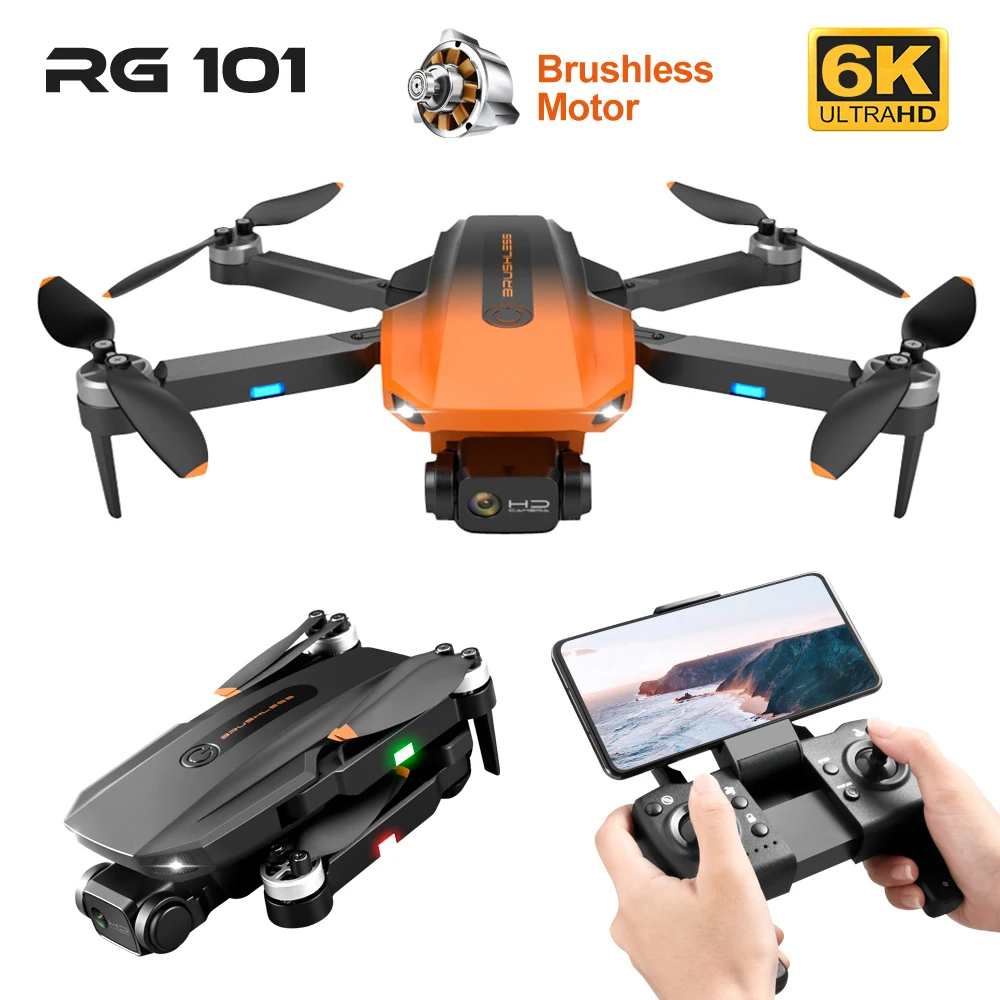 

Профессиональный Дрон RG101 с GPS, складной Квадрокоптер с двойной камерой 4K 6K HD, Wi-Fi, бесщеточный двигатель, VS L900 PRO