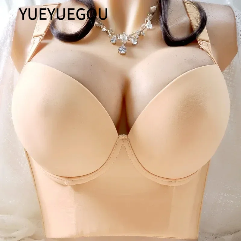 Plus size bra Hide Incorporated Deep Cup Bra Push Up Bras for Women full coverage back fat bra Shaper Bra 34-50