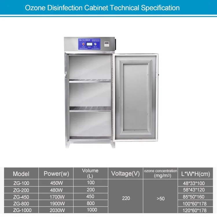 XYozone 200L High Temperature Ozone Disinfection Cabinet Lab Equipment Stainless Steel Tableware Disinfection Cabinet Sterilizer 6