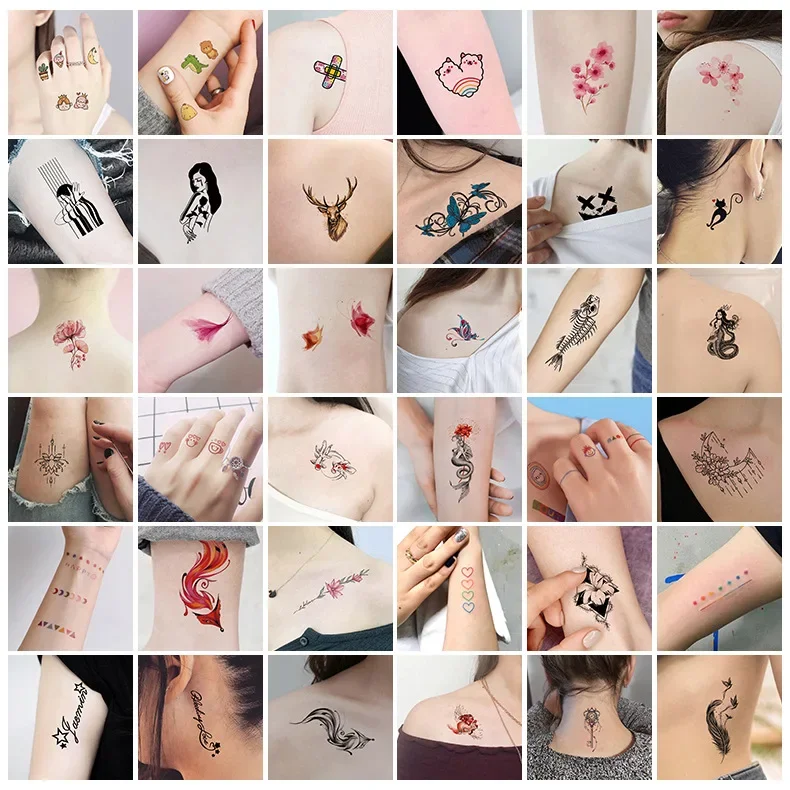 30pcs/set Tatuajes Temporales Sexy Fake Tattoo for Woman Hands Arm Body Waterproof Temporary Tattoos Tatouage Temporaire Femme 6