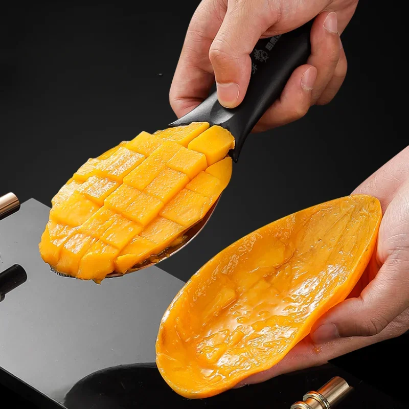 Watermelon Avocado Fruit Divider 316 Stainless Steel Mango Cutting Artifact Home Mango Knife Dicing Device Kitchen Tools