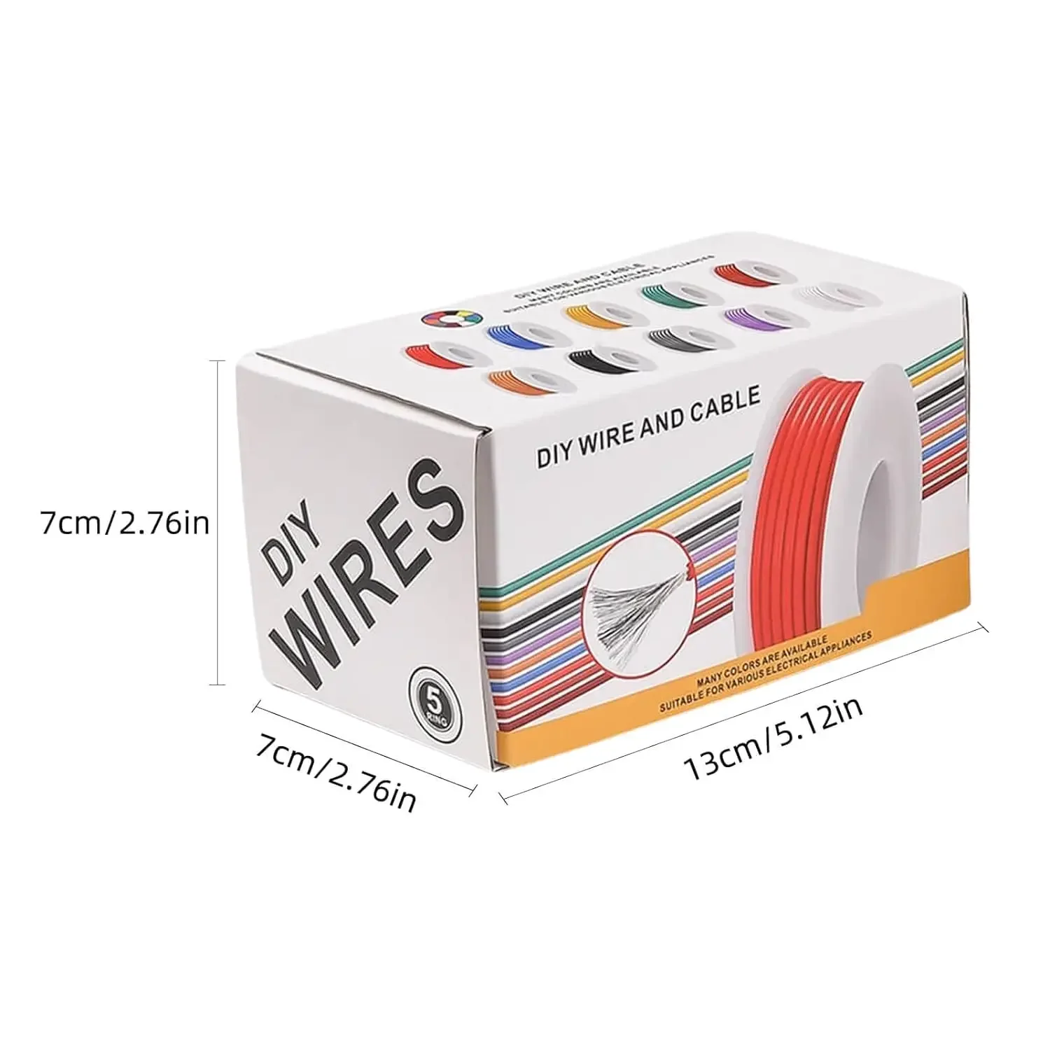 Electrical Wire 22AWG Electric Wire Flexible Silicone Wires 22 Gauge Stranded Tinned Copper Wire 5 Colors 16.4ft/5m Each or 32.8ft/10m Each electrical wire