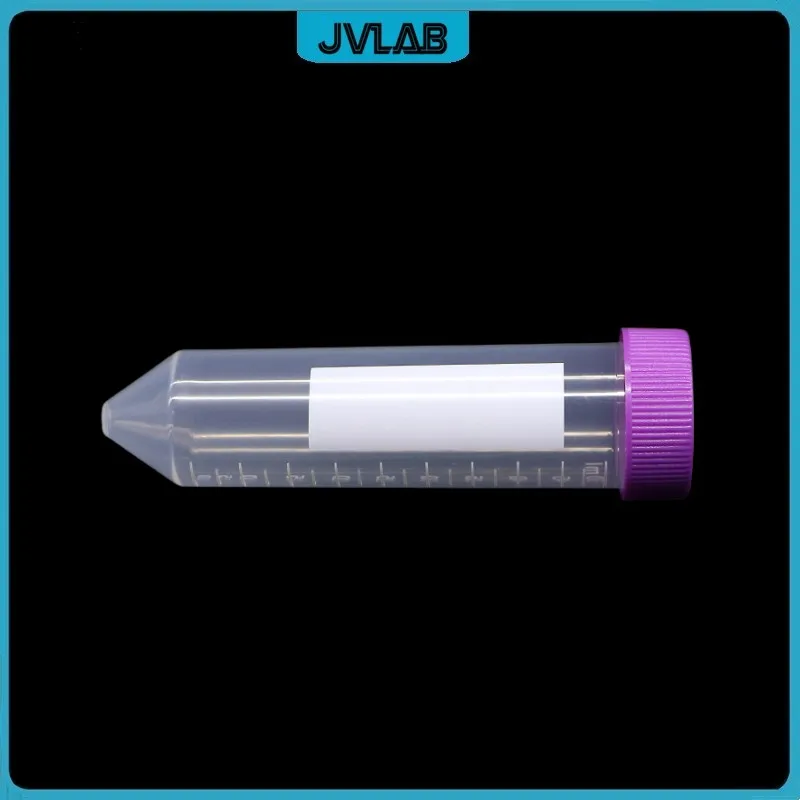 Sterile Centrifuge Tube 50 mL Laboratory Centrifugal Tube Sample EP Purple Screw Cap Conical Bottom Clear DNase-/RNase-free