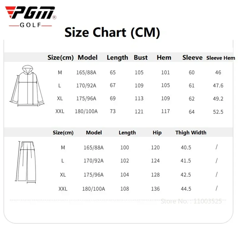 Women Men Split Golf Raincoat Suit Waterproof Motorcycle Rain Jacket and Pant Set Hooded Camping Hiking Rain Poncho Equipment