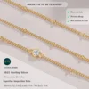 0.3 CTW Elegant Gold Moissanite Hand Chain 18K Gold Plated S925 Sterling Silver with Dazzling Stones Unique Hand Jewelry 3