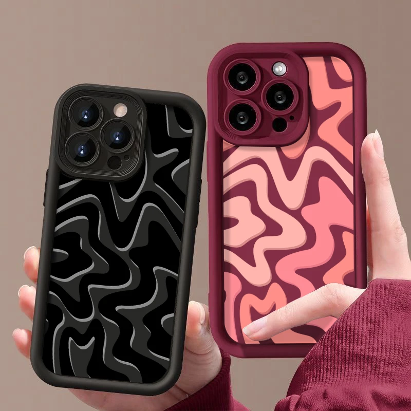 Striped Silicone Shockproof Candy Color Phone Case