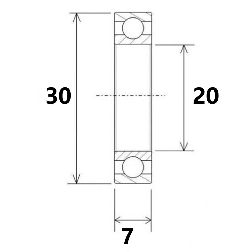 Bicycle Ball Bearing Bicycle Hub Body 20307-2RS 20x30x7mm Mountain Road Bike Hub Bearing Bike Accessories Cycling Parts