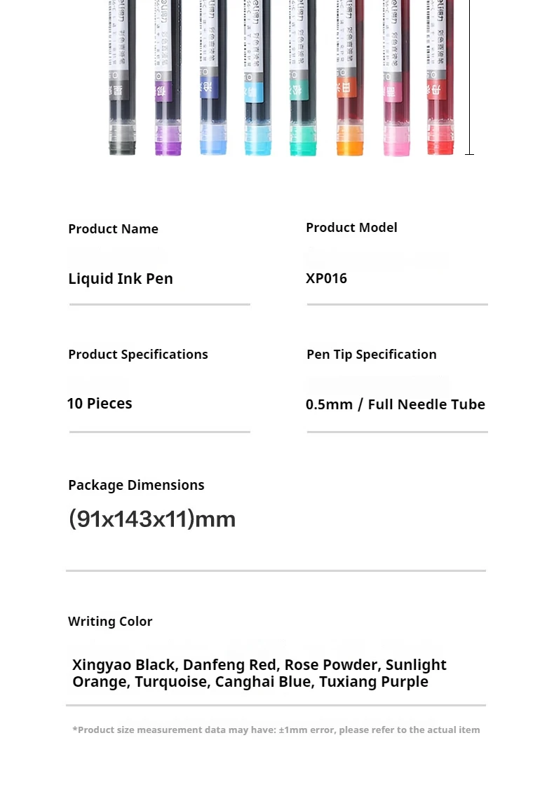 10-teiliges Gelschreiber-Set in verschiedenen Farben mit Nadelspitze, glattes Schreiben, lustiges Briefpapier, Geschenk für Studenten, Sammler-Stift-Kollektion – Detail 10
