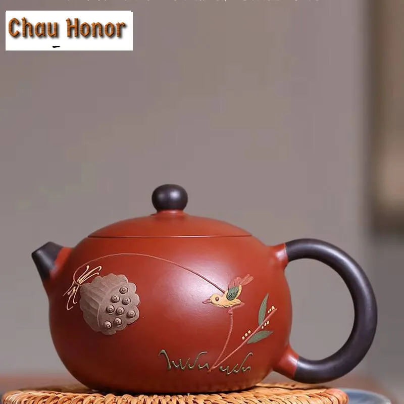 200ml Traditional Yixing Raw Ore Zisha Teapot Handmade Household Kungfu Teaset Ball Hole Filtration Xi Shi Pot Tea Ceremony Gift