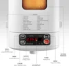 Automatic Bread Maker Machine, 1LB/1.5LB Programmable 2 Loaf Sizes, 3 Crust Colors, Small Digital Home Bakery with Dough, Cake, 2