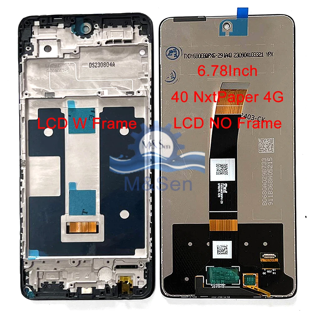 

For 6.6" TCL 40 NxtPaper 5G LCD Display Screen Frame Touch Panel Digitizer For 6.78" TCL 40 Nxt Paper 4G LCD