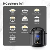COMFEE’ 6 Quart 9-in-1 Electric Pressure Cooker 13 Presets Instant Multi Cooker Olla de Presion Slow Rice Cooker Non-Stick Pot 2