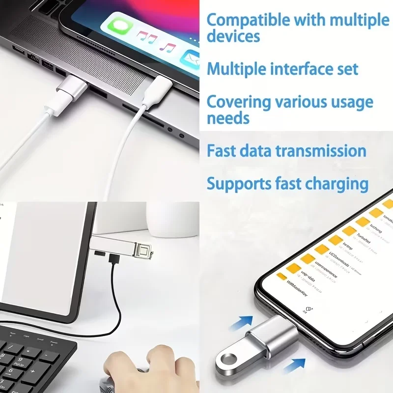 5개입 USB to USB C 어댑터 - USB C to USB 2.0 OTG - 마이크로 USB to USB C - USB C to 3.5mm 오디오 어댑터 - 갤럭시, S 호환