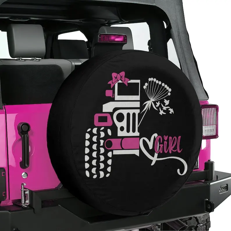 Pink Girl Tire Cover Spare Tire Cover For Tire Cover With Camera Hole Tire  Covers For unique Accesso