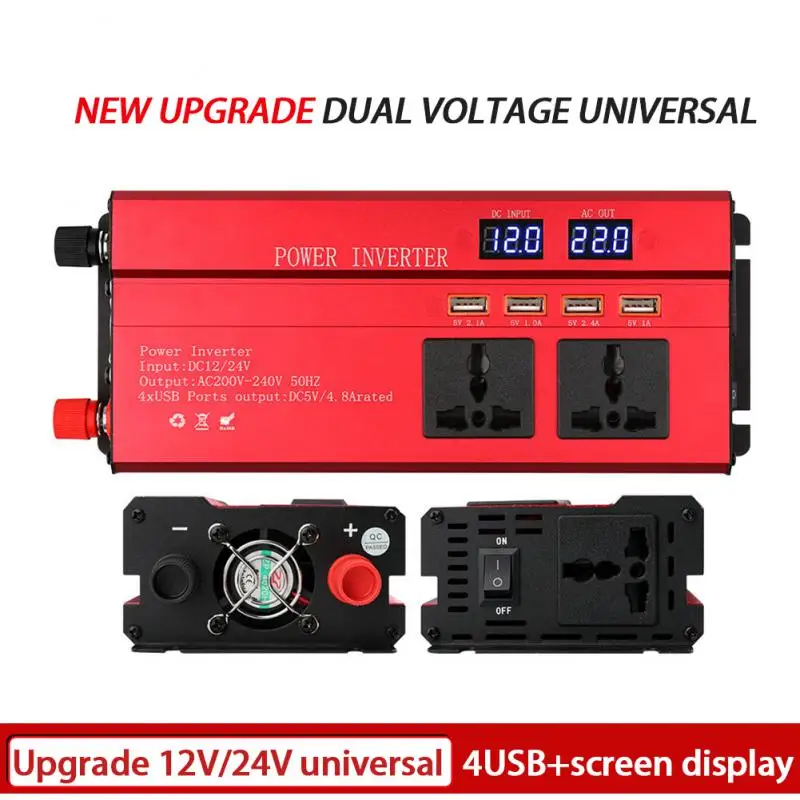 

Pure Sine Wave Inverter 4000W/6000W Car Power Inverter 12v 220v Solar Inverter Accessories Sine Wave Voltage Converter Adapter