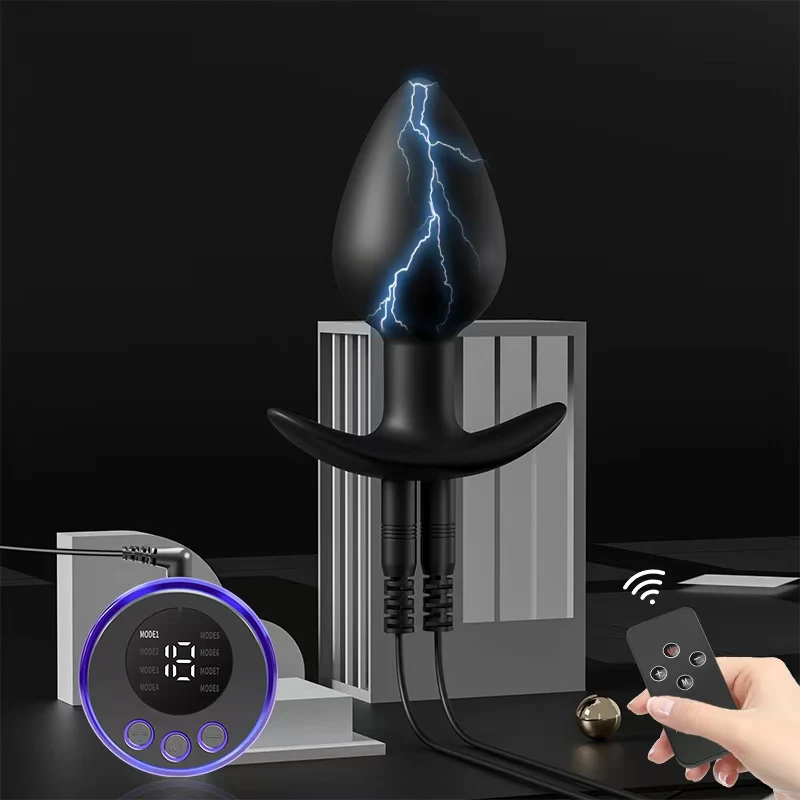 Electric Shock Anal Beads/Plug Vagina Male Prostate Massager Plug Dildo Stimulate Remote Control Butt Plug 18+ Adult Sex Toys