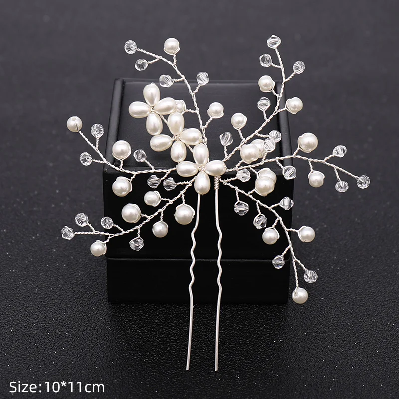 Crystal Pearl Rhinestone Hairpins Hair Clip Women Bridal Hair Accessories Party Wedding Jewelry hair accessories bridal hair accessories bridal jewelry set
