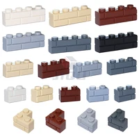 MOC 1x2 1x3 1x4 L Dots Masonry Profile Thick Brick Creative Figures House Contruction Building Blocks Toy Compatible 98283 15533 1